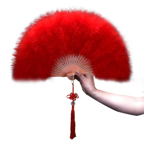 Folding Fan Fluffy Lightweight Stage Performance Decoration