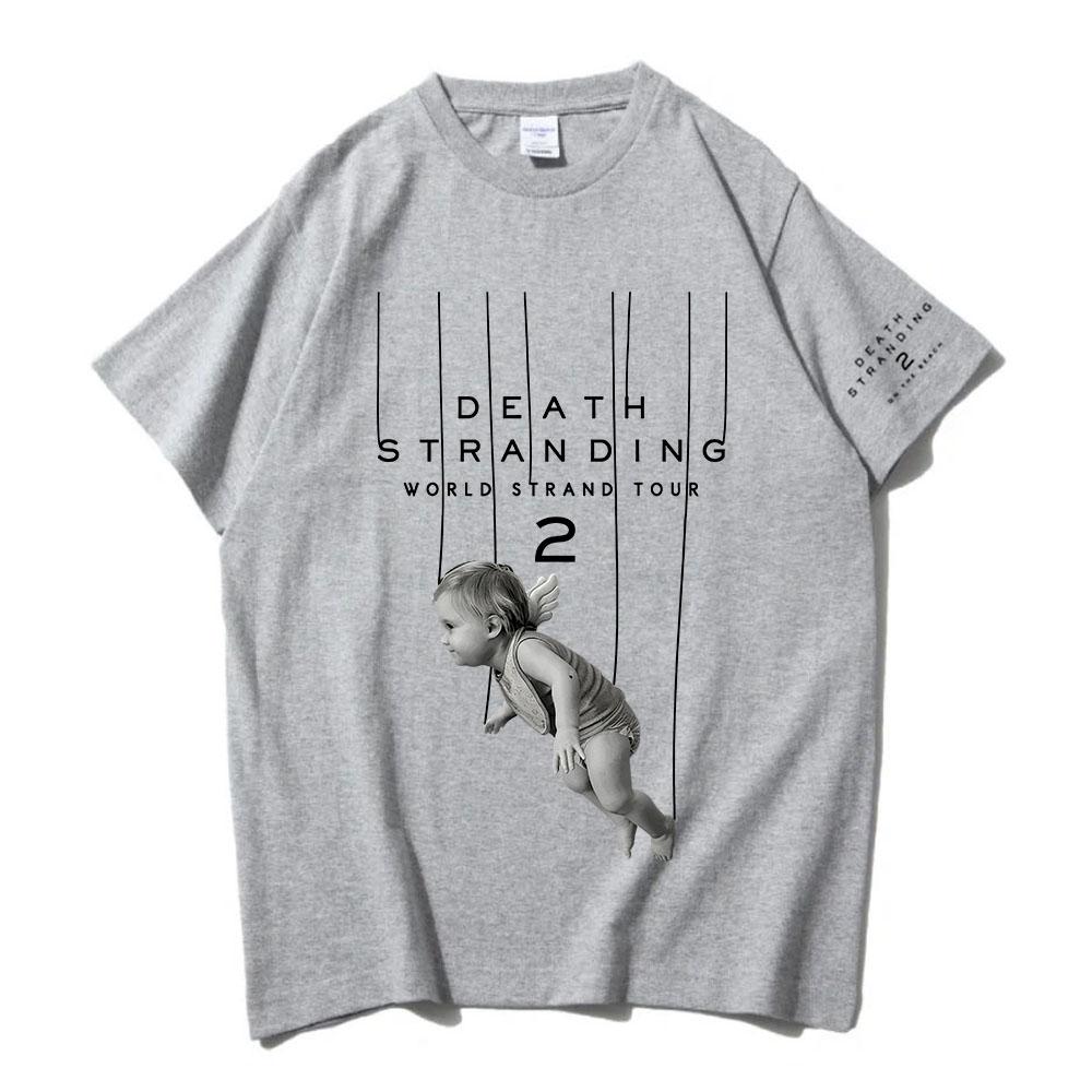 Drawbridge Design Graphic Tees Game DEATH STRANDING 2 ON THE BEACH T-shirt Unisex Streetwear Cotton Short Sleeve Mens Tee-shirt