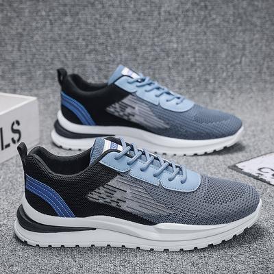 Herrenschuhe 2024 neue Sommer atmungsaktive Mesh-Schuhe fliegendes gewebtes Mesh lässig vielseitige Jugend-Laufsport-Trendschuhe