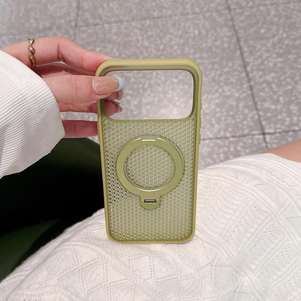 iPhone 17 Pro Max Case: Honeycomb Heat Dissipation, 360° Magnetic Stand, Apple 16 Lens Film, 15