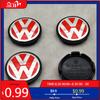 VW GTI GOLF 2026 Heiß für VW VOLKSWAGEN 4 Stück 56mm Rote Auto Radnabenkappen Felgennabendeckel für VW Volkswagen Golf Jetta Bora Polo S