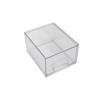Stapelbare Aufbewahrungsboxen Klarer Acryl-Organizer Make-up-Displaybox für Badezimmer Schminktisch Schreibtisch 1 Breiter + 2