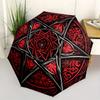 Red Star Mandala Wall Art: Unique Decor for Any SpaceUmbrella, Portable 3-Fold Umbrella for Men & Women,Christmas Gift ES132