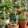 Natural Clay Self-Watering Terracotta Stakes Automatic Irrigation Screws-Shaped Plant Watering Stakes Time-Saving