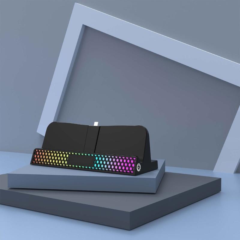 Charging Dock Station Game Console Charger Stand for Console Charging Holder with Light Tabletop Charging Base