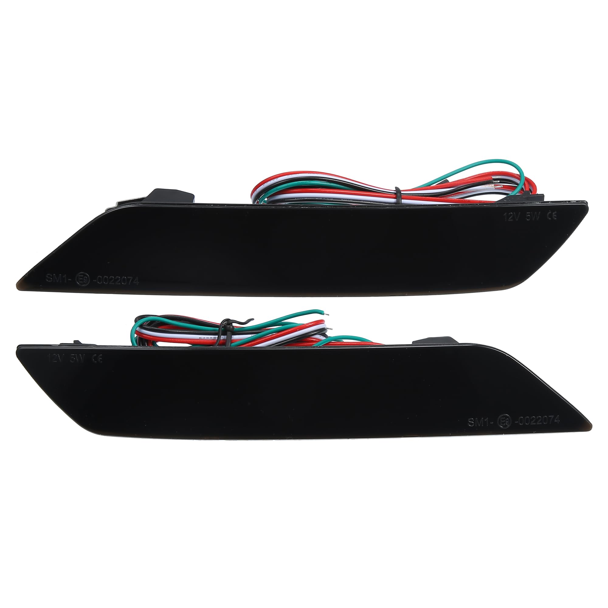 

ABSOPRO Задний бампер катафот Красный Светодиодный Противотуманный Тормозной Габаритный Номера деталей для Honda Civic Пластик с Черным Комплект Фонари, 33555-TR0-A51/33505-TR0-A51, чёрный