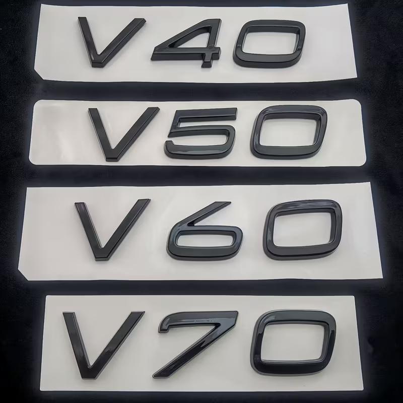 1 Stück 3D ABS Heckklappen Buchstaben Logo Emblem Abzeichen Aufkleber V40 V50 V60 V70 V90 Zubehör