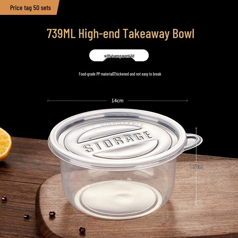 Disposable Round Meal Prep Containers with Cutlery