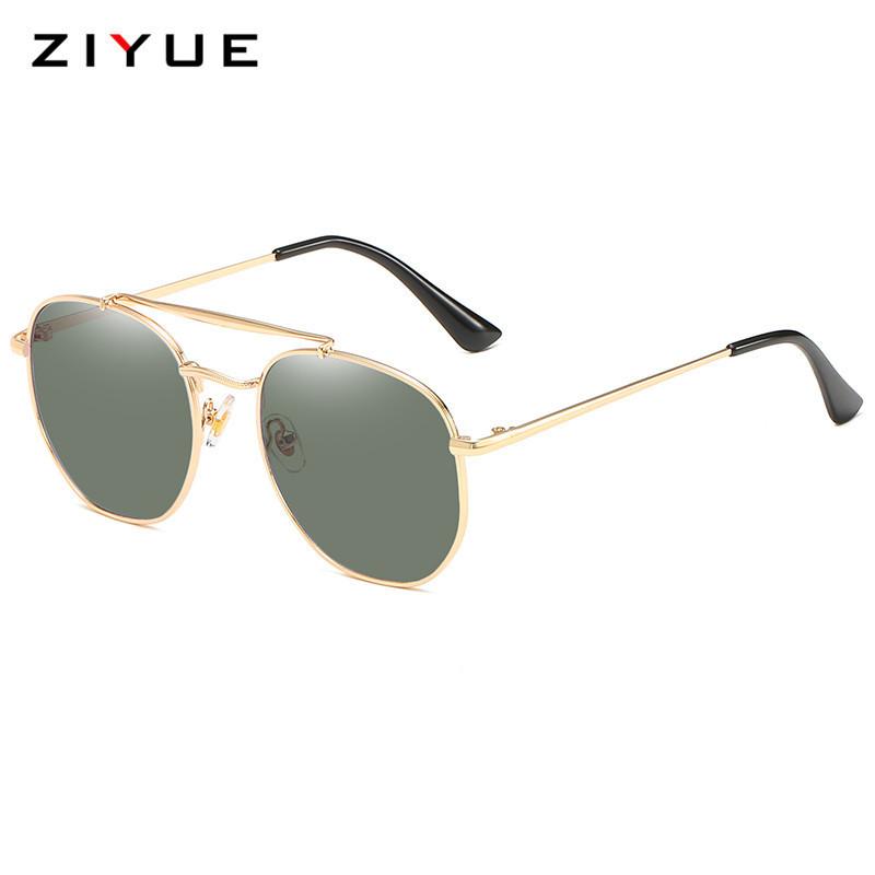 New metal double beam sunglasses, men's and women's sunglasses, European and American trend fashion sunglasses