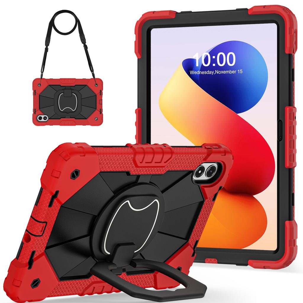 Tablet Case For Xiaomi Redmi Pad 2 Pro Silicone + PC Hand Grip Kickstand Cover with Shoulder Strap