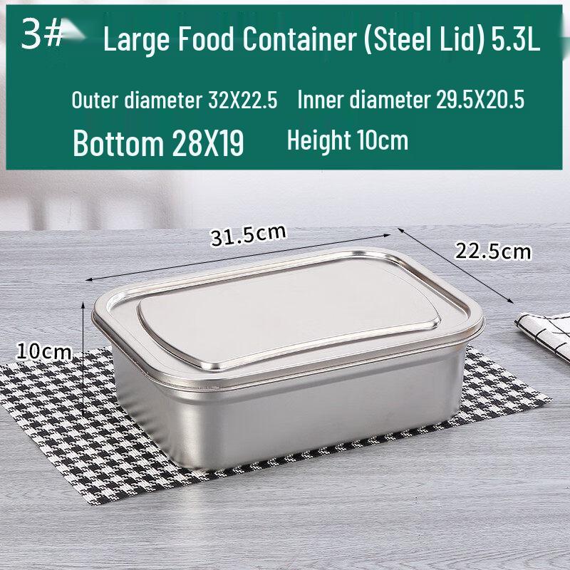ZISIZ Thickened Commercial Rectangular Plastic Food Storage Container