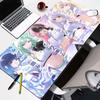 Gaming Mouse Pad Desk Mat Antislip Rubber Base Stitched Edges Kimono Anime Girls Group Art Print Extended Office Gamer Mat