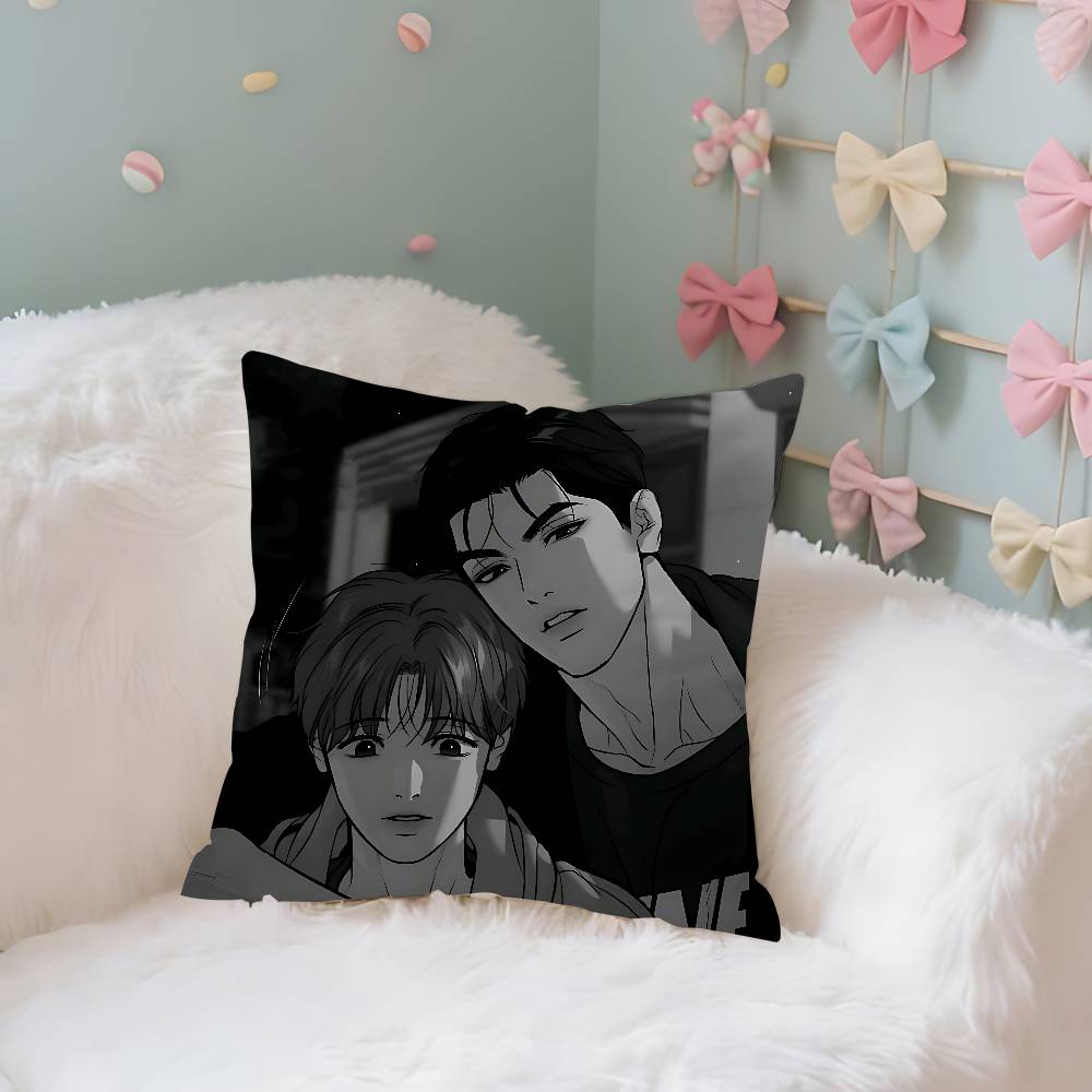 Manhwa Jjix Case Plush Fabric Soft Pillowcase Double Sided Print Cushion Cover Household Gifts