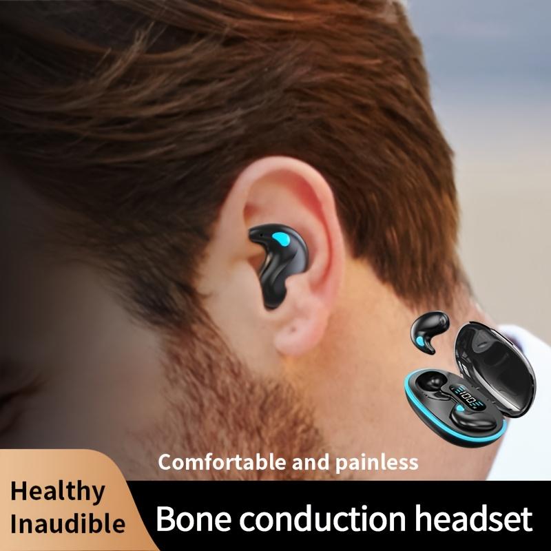 Auricolari Wireless Trasparenti, Batteria a Lunga Durata, Cuffie con Display Digitale Intelligente, Luce Respiratoria Cool, Indossabili Senza Dolore per Lungo Tempo