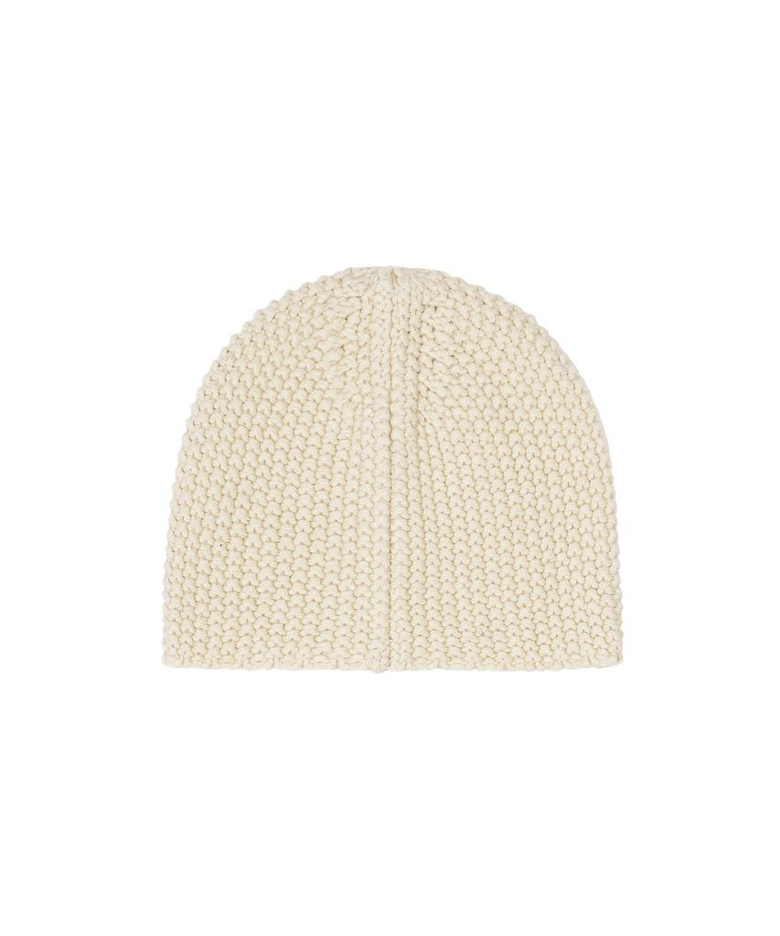 Bajal Va Square Label Cozy Beanie Beige