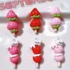 Strawberry Resin Mixed Colors Suitable for DIY Hair Clips and Headband Crafts