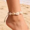 European-American Beach Resort Style Shell Anklets: Handmade Summer Foot Ring Accessories