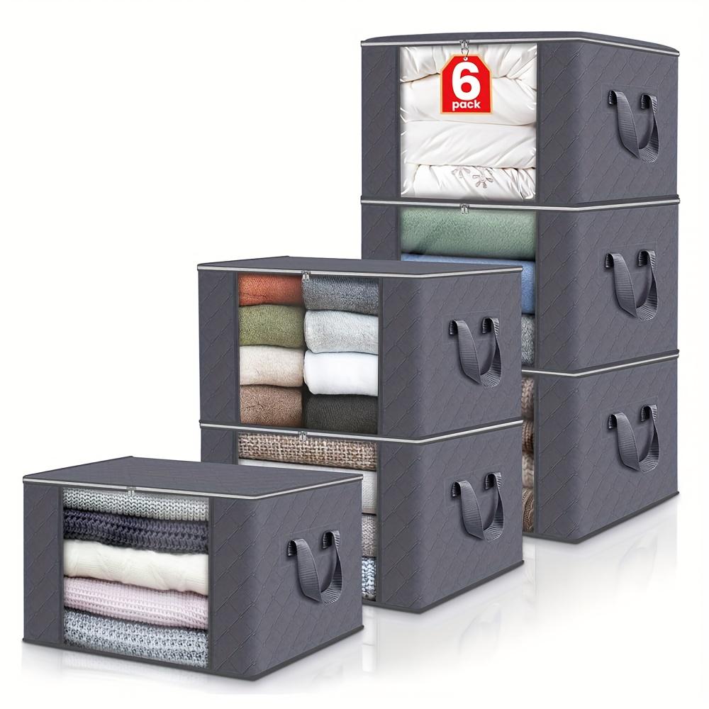 2/4/6 Pack Storage Bags with Handles, Clothing Protection Bags For Bedding, Quilts, Clothing, And Various Other Storage Needs.