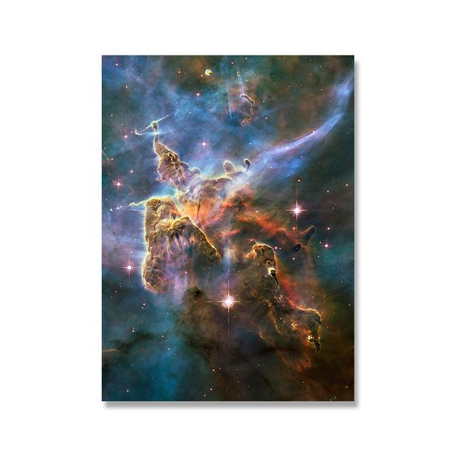 Masivní dřevěný rám Planeta Astronaut Plakáty Galaxy Psychedelické obrazy Vesmírné fotografie Nástěnné umění Obraz na plátně Obraz do obývacího pokoje Domácí dekorace