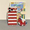 Striped Pony for iPhone17 Magnetic Mobile Phone Case 15 Apple 16promax with Bracket 14 Horse New Year's Cover