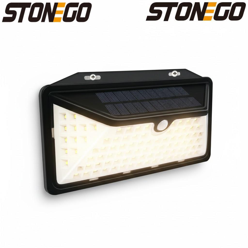 Solar Powered 102 LED Motion Sensor Light Outdoor Waterproof Wall Lamp Garden Patio Pathway Lighting