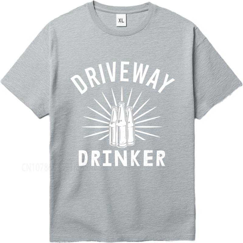 Big size summer Unisex t shirt Driveway Drinker Bottle Design With Rays Short Sleeve Workout Round Neck tees cotton men top tees