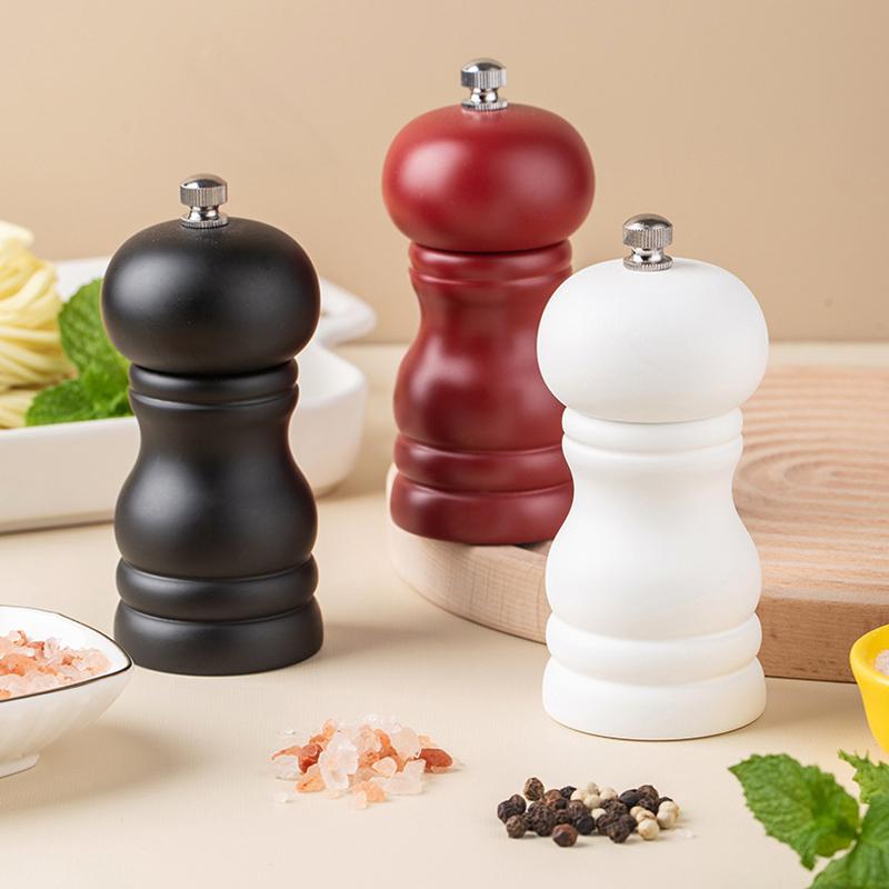 Wooden Salt Shaker & Pepper Mill Pepper Grinder Salt Shaker Pot High Gloss