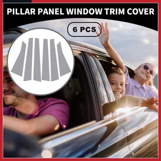 6 Stück Auto Säulen Fensterleisten Abdeckungen für Chevrolet Impala 06-13 Chrom Silber Ton