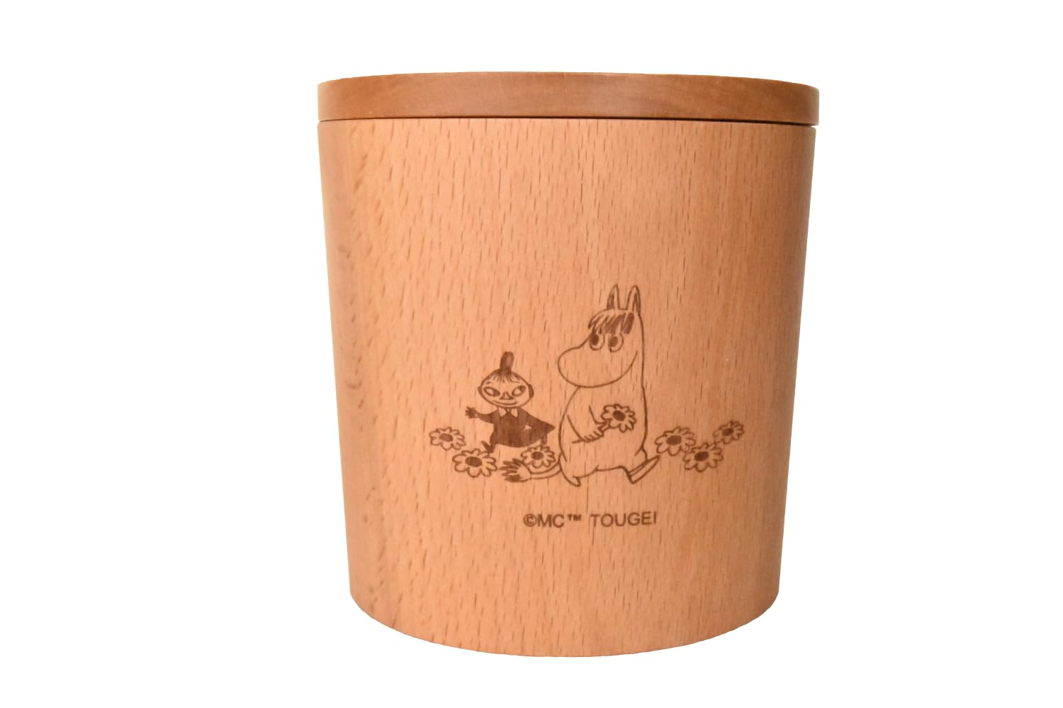 

TOUGEI Canister Little Natural Wood Moomin Series 250ml Wooden Storage Container (Snorkmaiden & My) бежевый