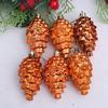 2Pieces Shimmering Pinecone Holiday Decorations Not Traditional Design Christmas Hanging Ornaments