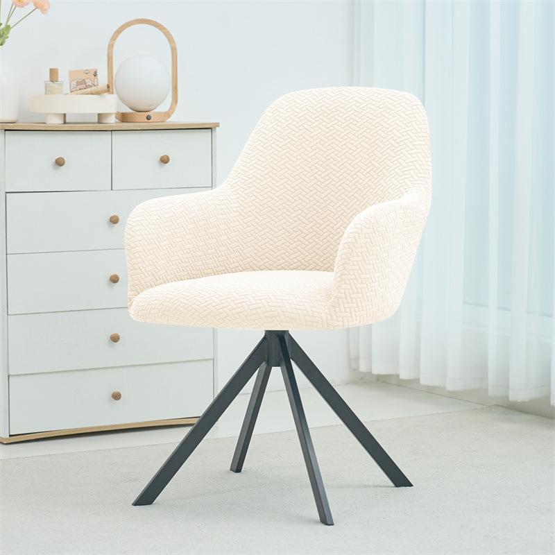 Verdickter Hochlehnen-Stuhlbezug Jacquard Drehstuhlbezug Staubschutz Haushalt Hotel Esszimmerstuhl Stuhlbezug Premium-Gefühl