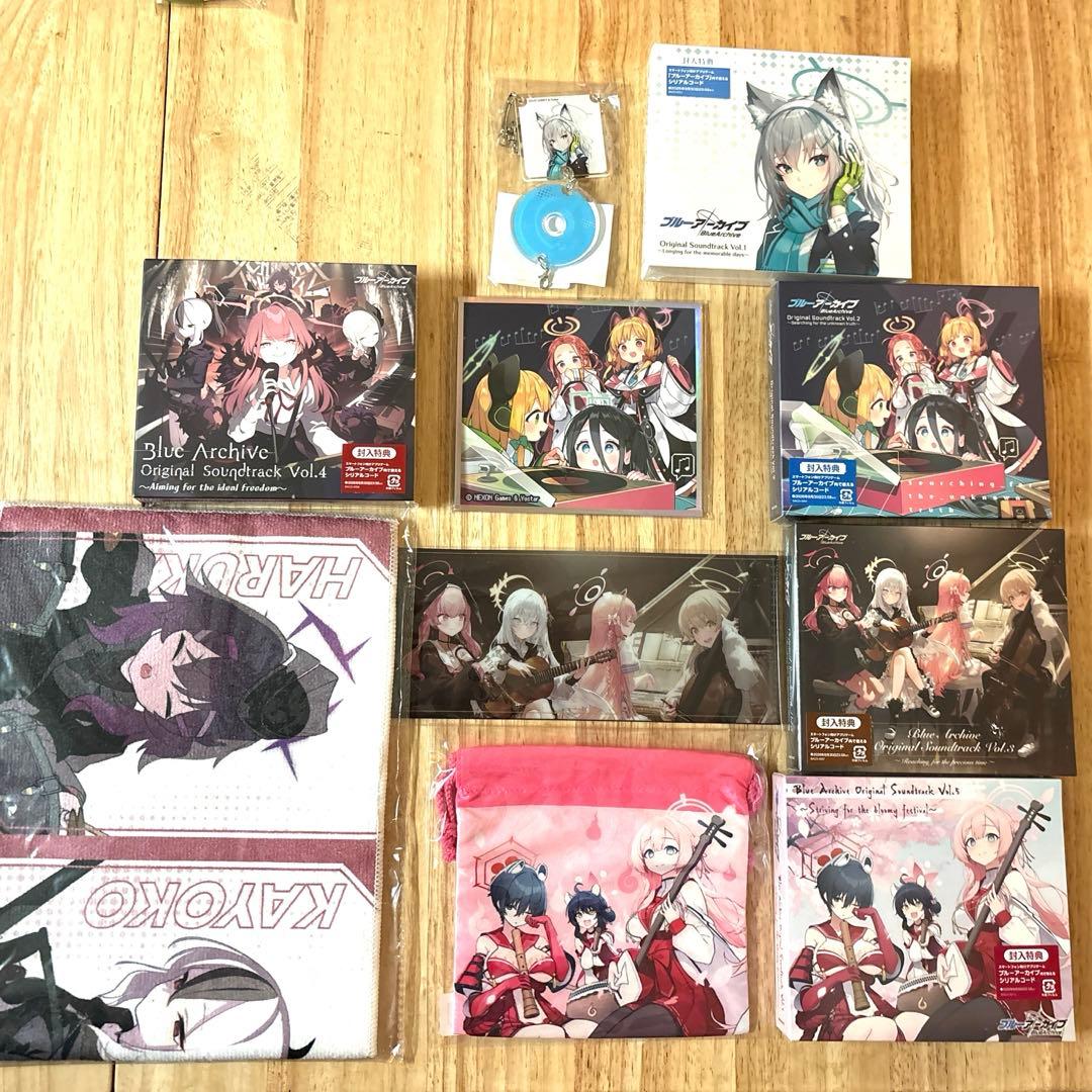

[USED] Blue Archive Soundtrack CD Vol.1, 2, 3, 4, 5 with bonus