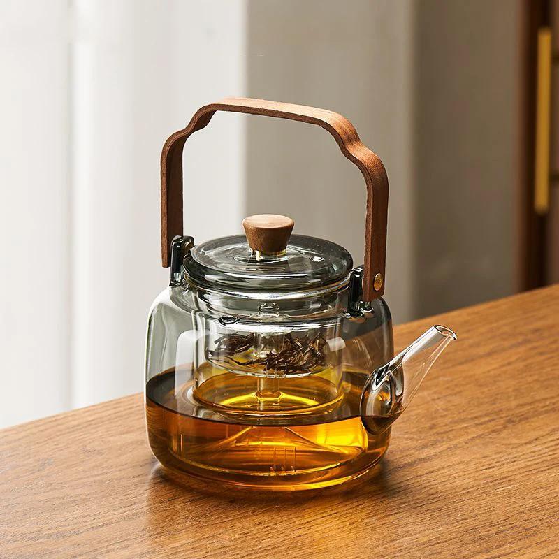 Glass and Steam Combined Tea Pot - Large Capacity for Home Use, Suitable for Brewing Tea and Boiling Water In A Single Pot