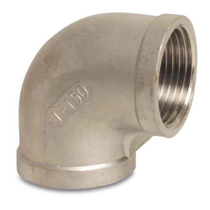 Coude Inox 90 Degrés, Raccord Fileté 1 1/2 Pouce