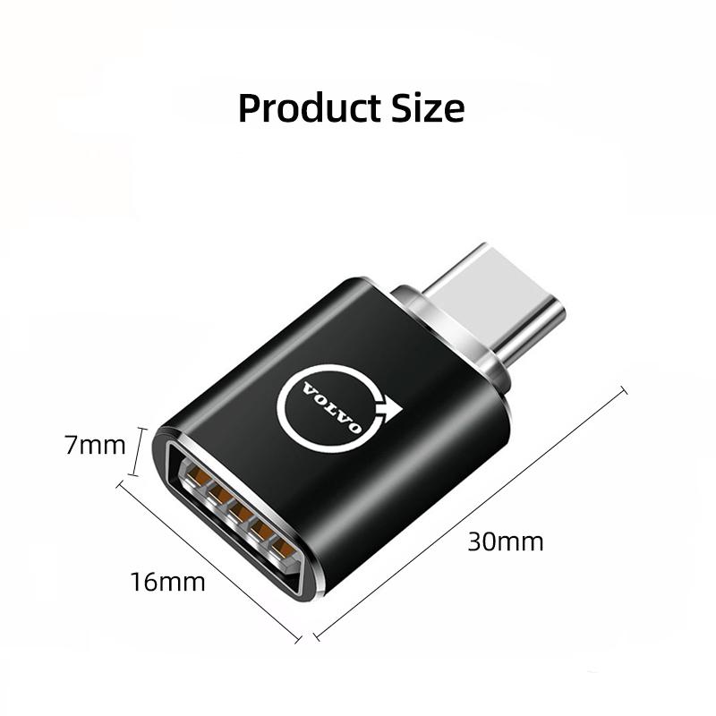 Nouveau convertisseur de câble de charge rapide pour voiture adaptateur USB Type-C pour Volvo pour XC90 V90 V60 XC60 V40 EC40 EX40 S80 S60 S90 C40 XC40 V70