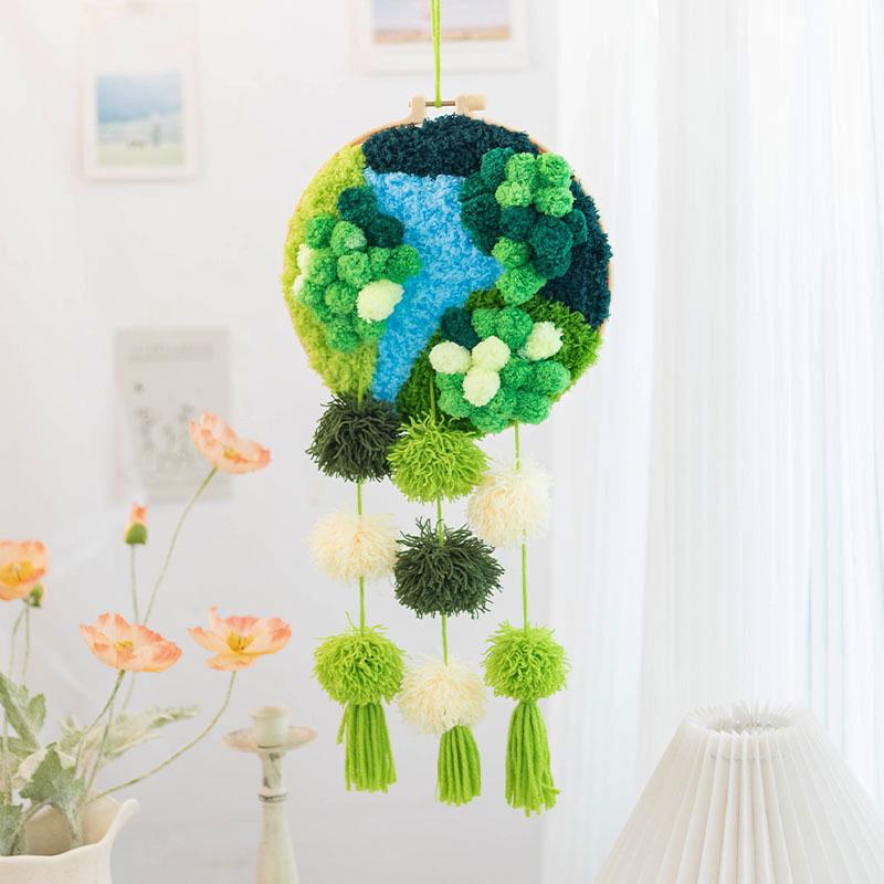 Moss Coaster Rug Kit: Beginner-Friendly Mori Style Doormat Gift Set