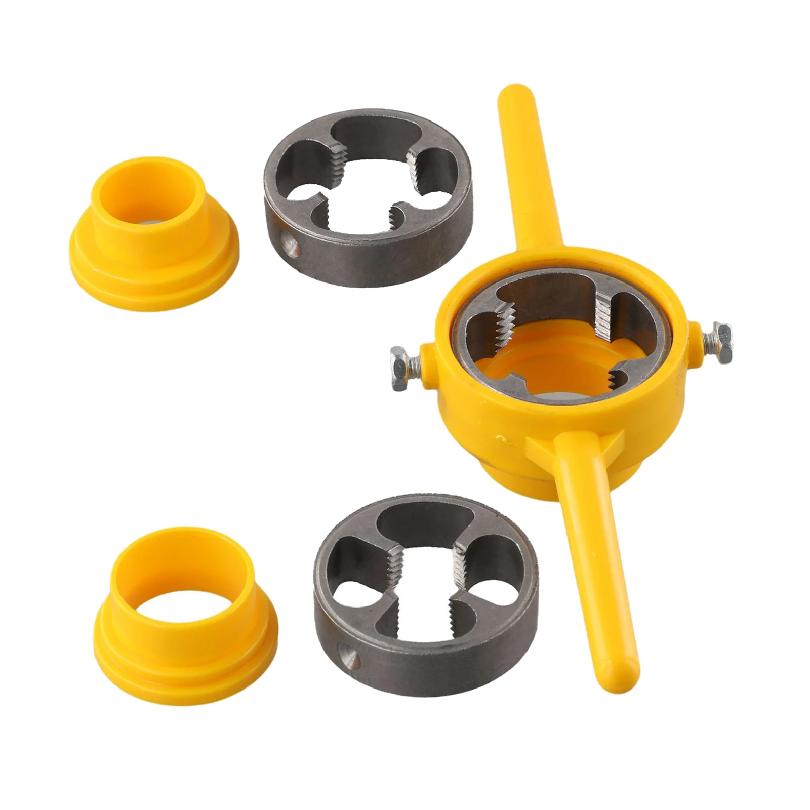 6 stuks Pijpsnijder 1/2 3/4 1 inch Loodgieterswerk PVC Draadsnijgereedschap Handmatig Loodgieterswerk Schroef Matrijs Sleutel Waterpijp Plaat Tanden Set