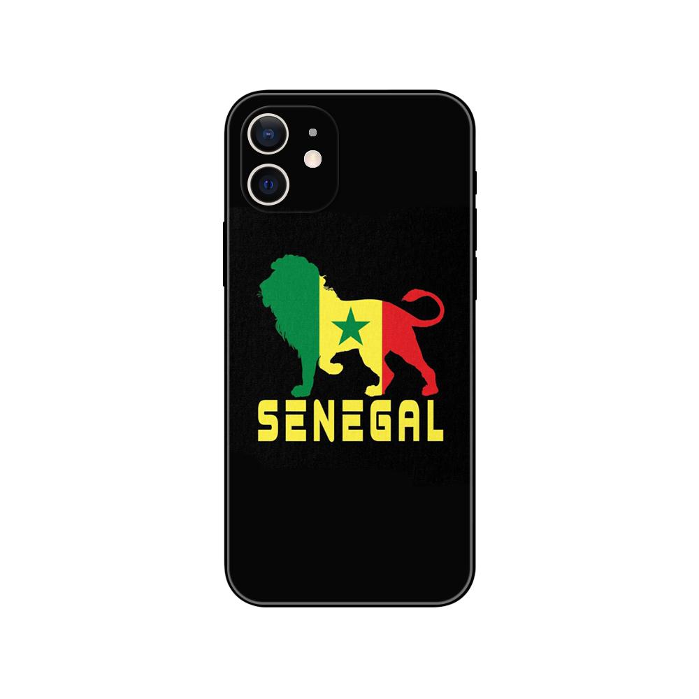 

Чехол для телефона с флагом Сенегала для iPhone 5 5S 2020se 6 6s 7 8 plus x 10 XR XS 11 12 13 mini pro MAX, черная задняя крышка из ТПУ iphone 13pro MAX