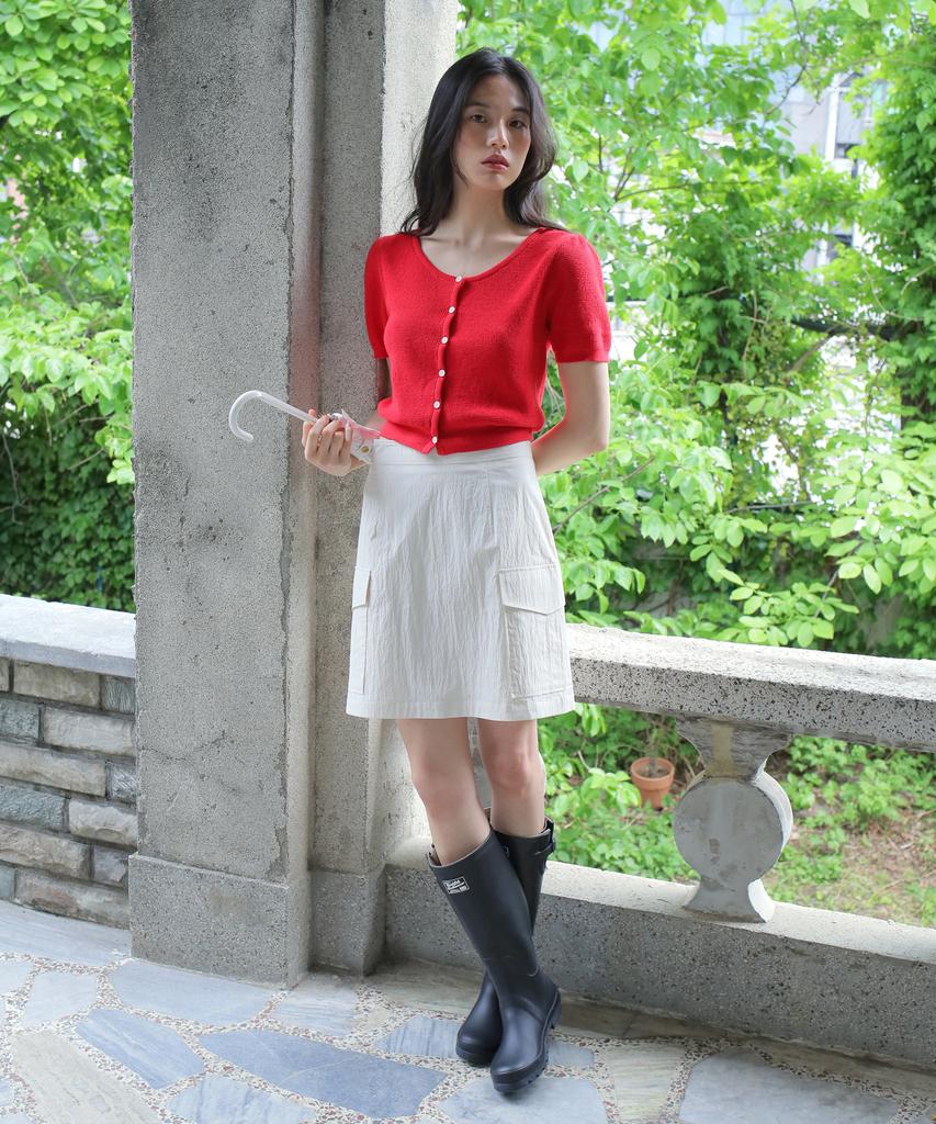 Paul And Alice Pocket Mini Skirt / Cream