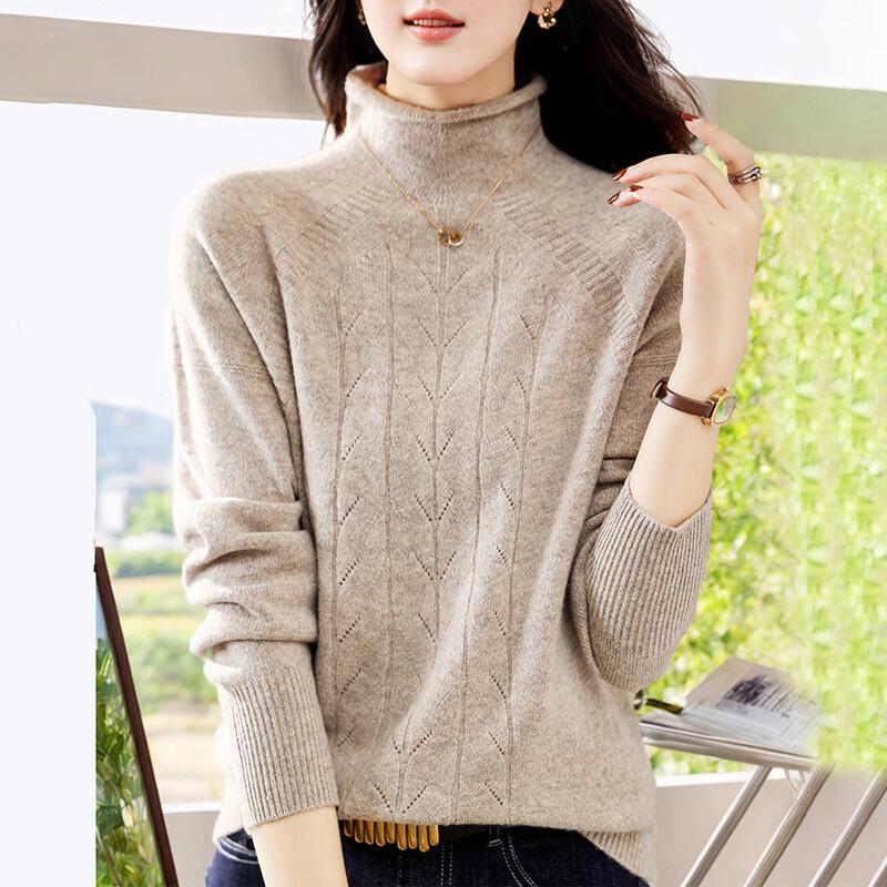 MOKANA Women's Elegant Long Sleeve Wool Sweater