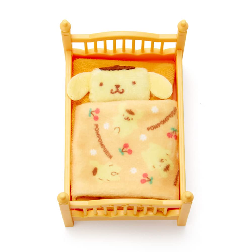 Sanrio Miniature Pom Pom POMPOMPURIN Miniature x 6 x 6 410551 Bed, Purin, Collection, Character, 9.5 cm,