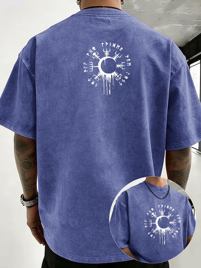 2026 Summer New Style Casual Fashion Comfortable Retro Washed Pure Cotton Unisexs TShirt Simple Pattern Print