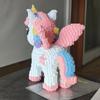 3D Animal Large Heavy Unicorn Micro Diamond Building Block Small Particle Brick Toys Children's Birthday Gifts Home Ornament