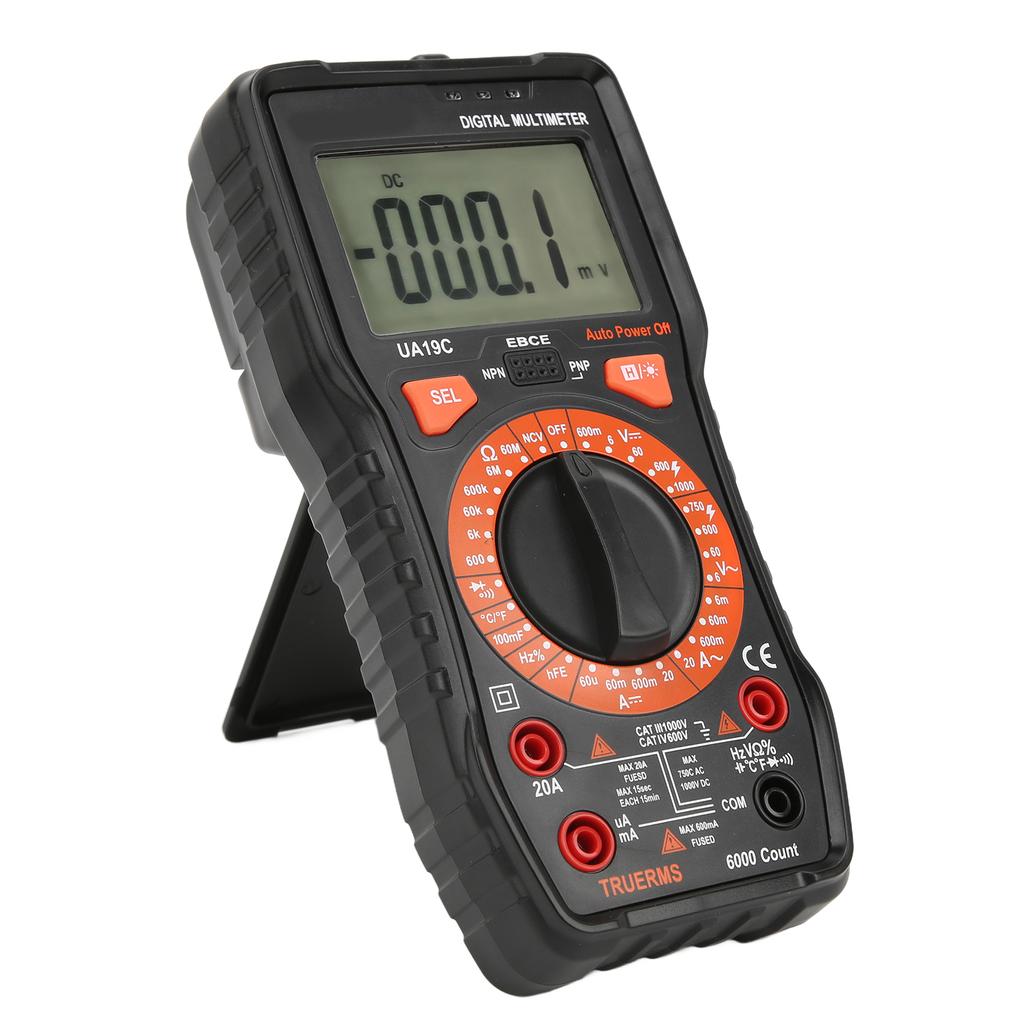 UA19C 20A 1000V LCD Electrical Meter Digital Multimeter with High Accuracy and Buzzer Portable and Multifunction for