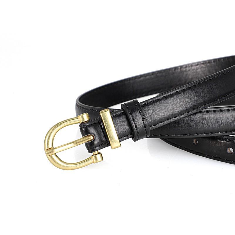 New Women's Pin Buckle Belt, Fashionable, Versatile, Simple Decoration, Trendy, Pure Color, Thin Waistband, Suitable for Jeans