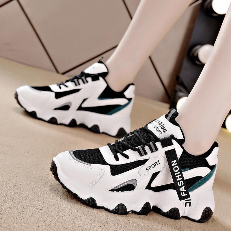 

Mesh breathable ins casual dad shoes spring and summer trendy outdoor sneakers 36 чёрный