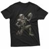 Football Skeleton Wide Receiver Catch Dark Gothic Design T-Shirt