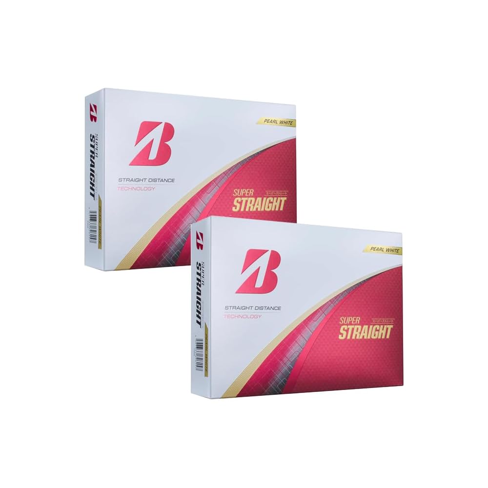 Bridgestone Super Straight Golf Balls 2025 Model 2DZ Set (24 Balls) Pearl White