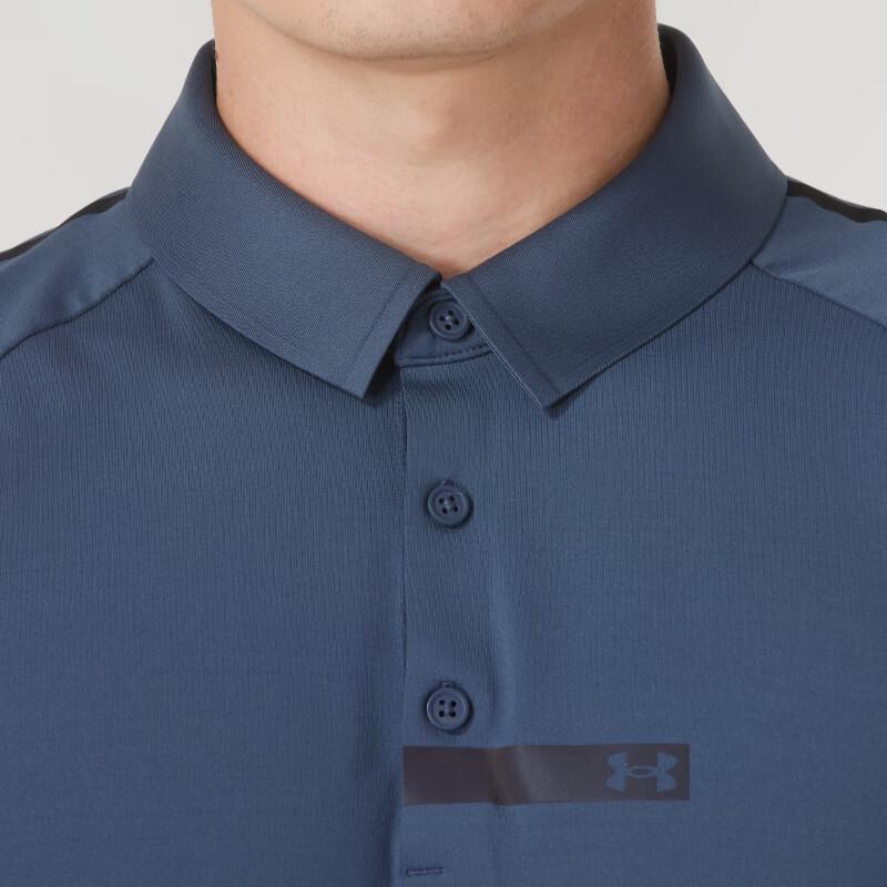 Under Armour Rush Series Bonded Slim-Fit Golf Polo Shirt Men Tops Storm-Grey 1366253-044