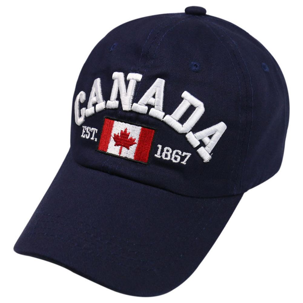 Новое поступление Хлопковые Кепки Канада Бейсболка BA378 Флаг Канады Кепка Snapback Регулируемая Мужские Бейсболки Совершенно новая Для взрослых 02 #1
